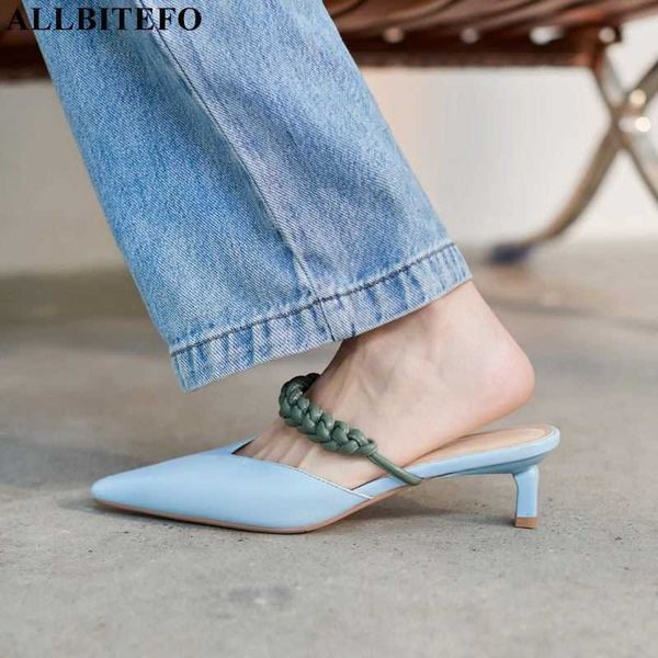 allbitefo size 33-41 genuine leather high heels shoes fashion chain thin heels summer women slippers women sandals 210611, Black
allbitefo size 33-41 genuine leather high heels shoes fashion chain thin heels summer women slippers women sandals 210611, Black