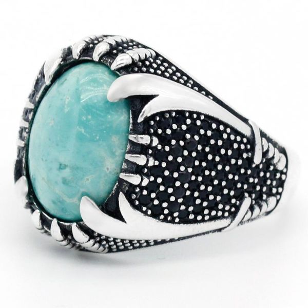 cluster rings turquoise ring 925 sterling silver islamic double swords power claw for men women retro religious turkish fine jewelry gift, Golden;silver
cluster rings turquoise ring 925 sterling silver islamic double swords power claw for men women retro religious turkish fine jewelry gift, Golden;silver
