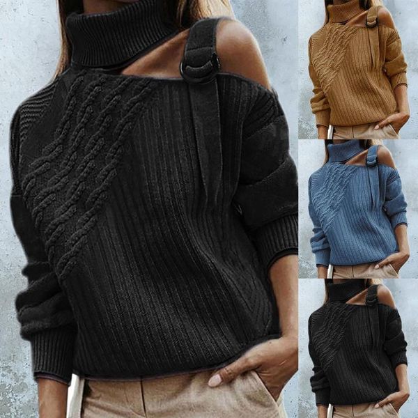 women's sweaters turtleneck sweater cute off shoulder knitted casual long sleeve colorblock spring autumn jumper, White;black
women's sweaters turtleneck sweater cute off shoulder knitted casual long sleeve colorblock spring autumn jumper, White;black