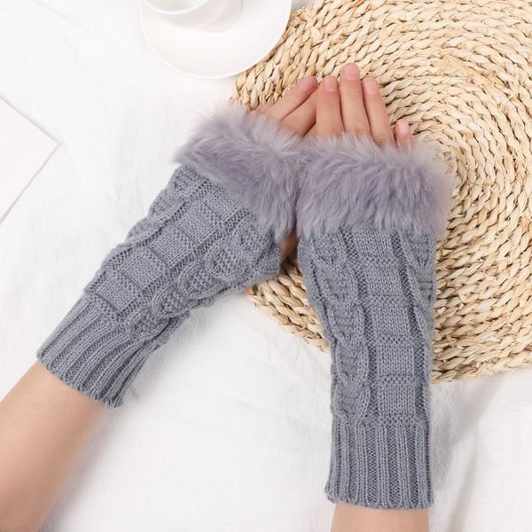 five fingers gloves winter women plush faux fur knitting wool keep warm fashion short mitten fingerless lady girl half finger glove, Blue;gray
five fingers gloves winter women plush faux fur knitting wool keep warm fashion short mitten fingerless lady girl half finger glove, Blue;gray