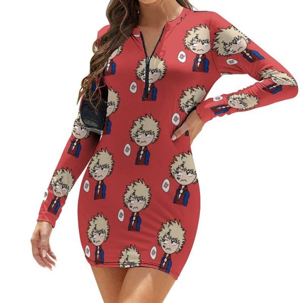 casual dresses bakugou dress long sleeve simple spandex bodycon ladies longsleeve summer sale one-piece, Black;gray
casual dresses bakugou dress long sleeve simple spandex bodycon ladies longsleeve summer sale one-piece, Black;gray