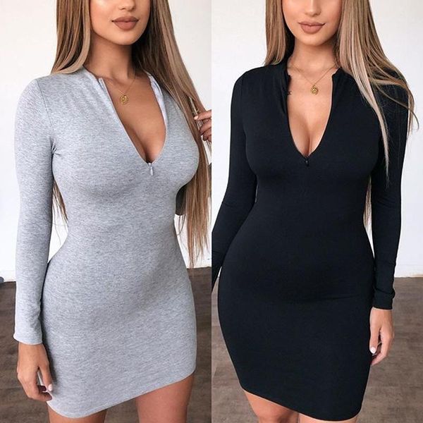 fashion women ladies bandage casual long sleeve slim zipper dress female party dress bodycon dresses elegant, Black;gray
fashion women ladies bandage casual long sleeve slim zipper dress female party dress bodycon dresses elegant, Black;gray