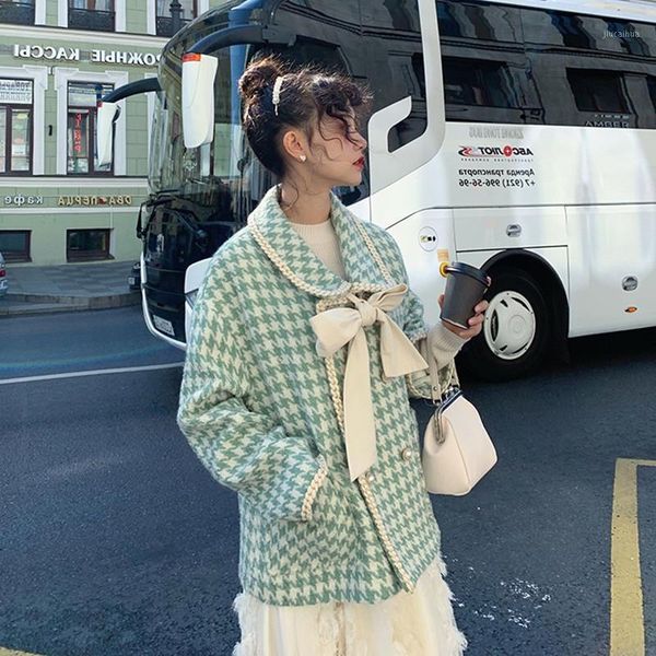 office lady temperament wool coat women sweet bow long sleeve green coat winter jacket female short woolen jacket good quality1, Black
office lady temperament wool coat women sweet bow long sleeve green coat winter jacket female short woolen jacket good quality1, Black