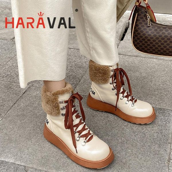 boots ankle shoes women warm wool genuine leather shoe cross-tied thick bottom round toe velvet famale fashion winter e237l, Black
boots ankle shoes women warm wool genuine leather shoe cross-tied thick bottom round toe velvet famale fashion winter e237l, Black