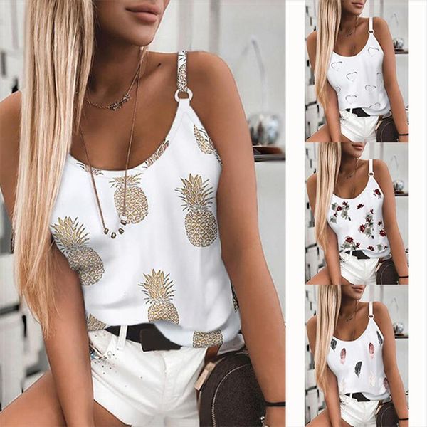 summer casual vest women cami v neck sleeveless shirts blouses fashion sling print for tanks party wear, White
summer casual vest women cami v neck sleeveless shirts blouses fashion sling print for tanks party wear, White