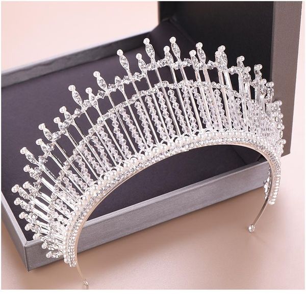 trendy baroque rhinestone pearl crystal crown wedding headdress luxury bridal hair accessories queen crown jewelry acc qyldya, Silver
trendy baroque rhinestone pearl crystal crown wedding headdress luxury bridal hair accessories queen crown jewelry acc qyldya, Silver