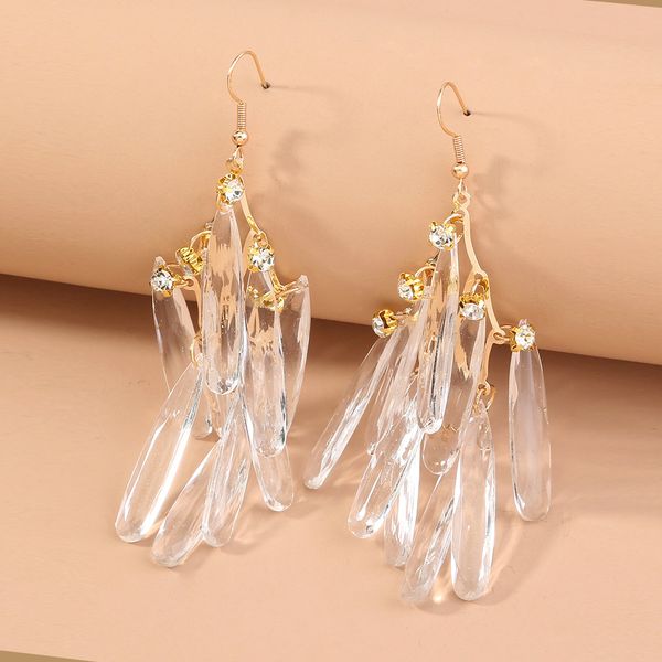 korean fashion dangle earrings for women 2021 temperament exaggerated transparent crystal tassel earrings pendant, Silver
korean fashion dangle earrings for women 2021 temperament exaggerated transparent crystal tassel earrings pendant, Silver