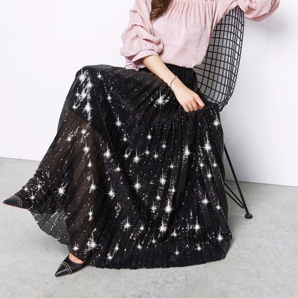 skirts women's clothing 2021 autumn heavy work sequins oversized pendulum pleated long high waist skirt women, Black
skirts women's clothing 2021 autumn heavy work sequins oversized pendulum pleated long high waist skirt women, Black