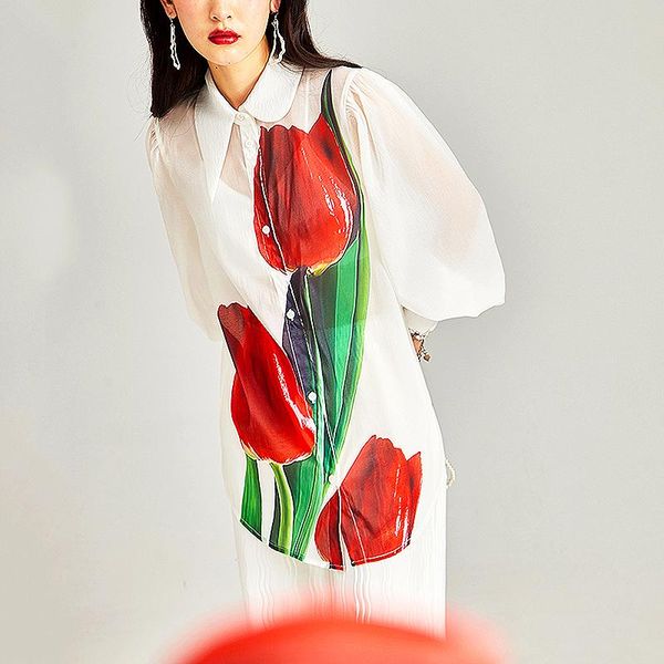 women's blouses & shirts autumn spring streetwear shirt blusas fashion floral print sheer long sleeve white women clothes sl012
women's blouses & shirts autumn spring streetwear shirt blusas fashion floral print sheer long sleeve white women clothes sl012