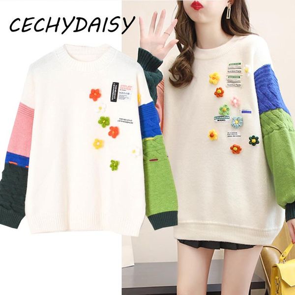 women's sweaters knitted sweater pullovers women o-neck loose casual flower korean style fashion streetwear jumper y2k sueters de, White;black
women's sweaters knitted sweater pullovers women o-neck loose casual flower korean style fashion streetwear jumper y2k sueters de, White;black