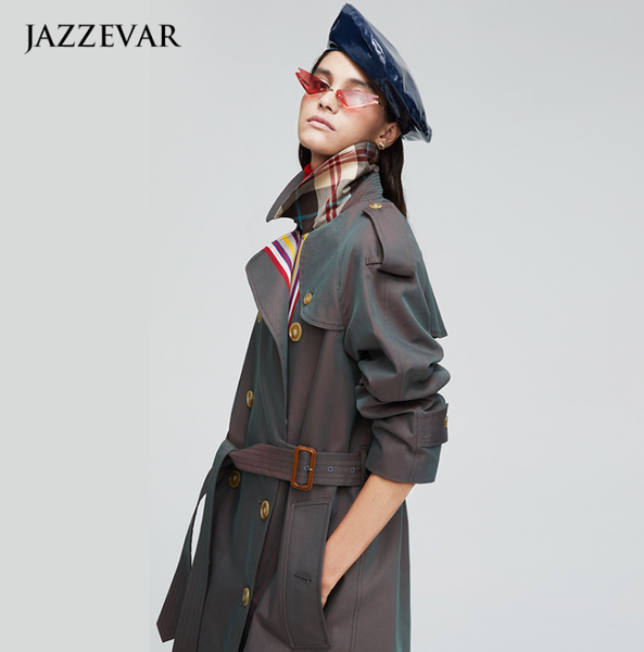 women's trench coats color stripe double breasted windbreaker female autumn european and american british, Tan;black
women's trench coats color stripe double breasted windbreaker female autumn european and american british, Tan;black