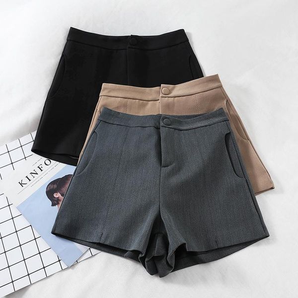 women's shorts 2021 fashion clothing loose high waist slim casual suit pants simple wild wide leg g391, White;black
women's shorts 2021 fashion clothing loose high waist slim casual suit pants simple wild wide leg g391, White;black