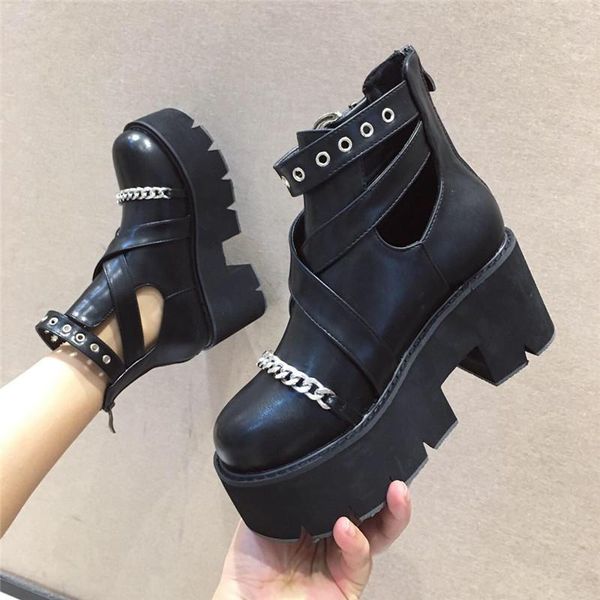 boots ymechic fashion goth cross strap chain rock punk gothic ankle rivet buckle high heels platform shoes autumn spring, Black
boots ymechic fashion goth cross strap chain rock punk gothic ankle rivet buckle high heels platform shoes autumn spring, Black