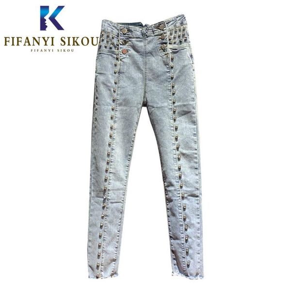 women's jeans high waist women fashion beaded washed female loose plus size stretch slim denim pencil pants streetwear, Blue
women's jeans high waist women fashion beaded washed female loose plus size stretch slim denim pencil pants streetwear, Blue