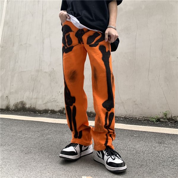 2021 new original skull graffiti printing ripped for men in a straight line... casual denim of large, high street afforces pants. kvah, Blue
2021 new original skull graffiti printing ripped for men in a straight line... casual denim of large, high street afforces pants. kvah, Blue