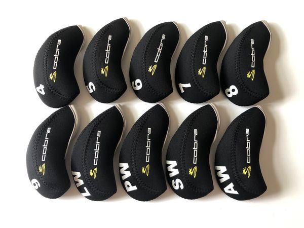 10pcs golf iron headcovers for cobra club head covers caps 4-lw black&black r/h
10pcs golf iron headcovers for cobra club head covers caps 4-lw black&black r/h