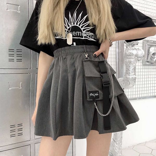 summer military fashion casual skirts hip hop a-line big size harajuku cool female ulzzang empire skirt 210608, Black
summer military fashion casual skirts hip hop a-line big size harajuku cool female ulzzang empire skirt 210608, Black