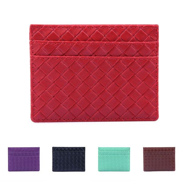 card holders pu leather case id coins wallet male female business woven pattern thin purse, Brown;gray
card holders pu leather case id coins wallet male female business woven pattern thin purse, Brown;gray