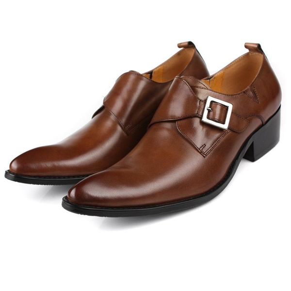 dress shoes men business buckle pointed toe leather genuine cowhide formal wear wedding chaussure homme, Black
dress shoes men business buckle pointed toe leather genuine cowhide formal wear wedding chaussure homme, Black