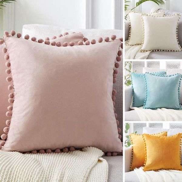 cushion/decorative pillow 1pc soft velvet decorative pillowcase bed throw pillows pompom cushions cover square sofa car home decor
cushion/decorative pillow 1pc soft velvet decorative pillowcase bed throw pillows pompom cushions cover square sofa car home decor