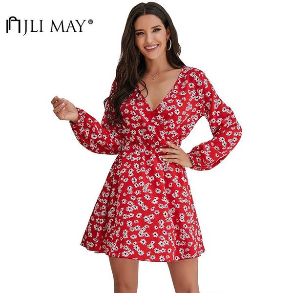 casual dresses jli may women floral dress v-neck long lantern sleeve empire a-line slim draped autumn above knee, Black;gray
casual dresses jli may women floral dress v-neck long lantern sleeve empire a-line slim draped autumn above knee, Black;gray