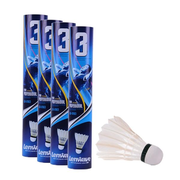 12pcs lenwave brand badminton shuttlecock feather white durable stable relaxing entertainment badminton shuttlecock plastic ball
12pcs lenwave brand badminton shuttlecock feather white durable stable relaxing entertainment badminton shuttlecock plastic ball
