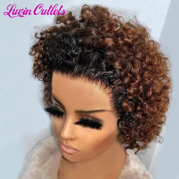 lace wigs luvin 250% honey blonde colored human hair wig short curly pixie cut pre plucked ombre bob front, Black;brown
lace wigs luvin 250% honey blonde colored human hair wig short curly pixie cut pre plucked ombre bob front, Black;brown