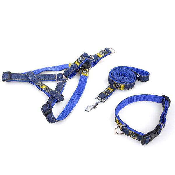 dog collars & leashes 3pcs adjustable harness 1.2m traction rope leash denim heavy duty pet collar for dogs daily training walking
dog collars & leashes 3pcs adjustable harness 1.2m traction rope leash denim heavy duty pet collar for dogs daily training walking