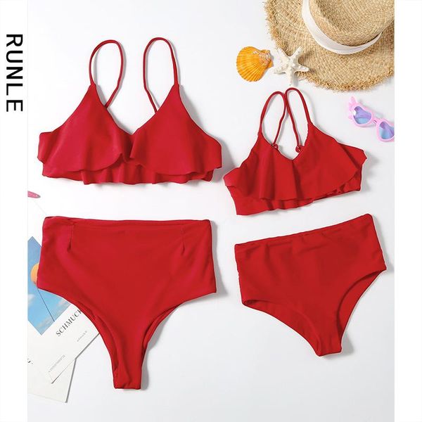 parent child swimsuit women 2021 two piece korean swimwear female separate bathing suit pure color falbala bikini solid
parent child swimsuit women 2021 two piece korean swimwear female separate bathing suit pure color falbala bikini solid