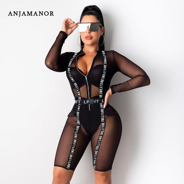 women's jumpsuits & rompers anjamanor letter belt black mesh sheer long sleeve bodycon jumpsuit one piece outfit clubwear playsuit d30-, Black;white
women's jumpsuits & rompers anjamanor letter belt black mesh sheer long sleeve bodycon jumpsuit one piece outfit clubwear playsuit d30-, Black;white