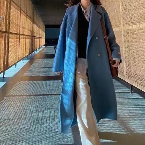 women's wool & blends xikom 2021 winter women blue woolen streetwear coat female vintage double breasted oversize casual pockets lady o, Black
women's wool & blends xikom 2021 winter women blue woolen streetwear coat female vintage double breasted oversize casual pockets lady o, Black