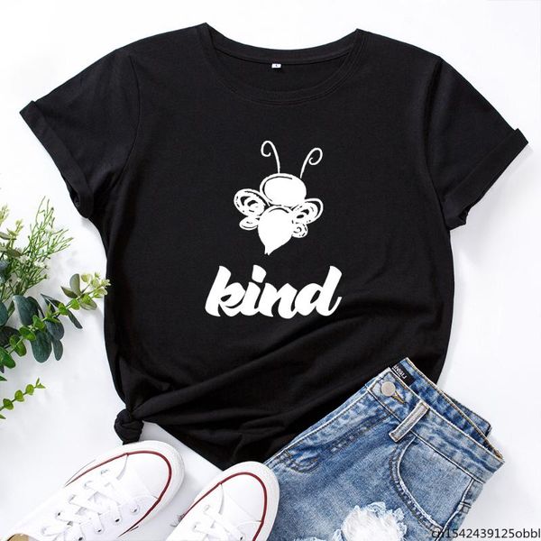 women's t-shirt be kind funny bee women short sleeve t-shirts cute graphic summer for female casual oversized clothes, White
women's t-shirt be kind funny bee women short sleeve t-shirts cute graphic summer for female casual oversized clothes, White