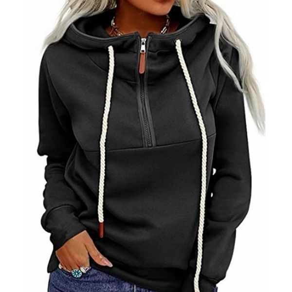 women's hoodies & sweatshirts wepbel padded hooded autumn loose zipper velvet women pullovers long sleeve streetwear casual sweatshirt, Black
women's hoodies & sweatshirts wepbel padded hooded autumn loose zipper velvet women pullovers long sleeve streetwear casual sweatshirt, Black