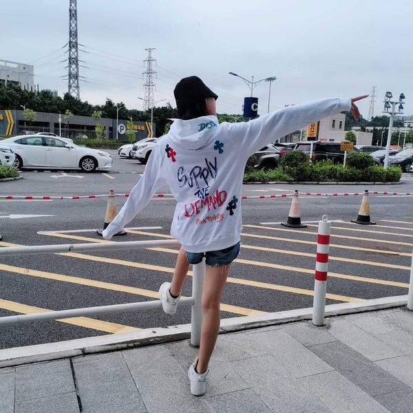 brand crosin graffiti crosin sweater chrome/hearts letter printing slouchy hooded loose fit men's women's jacket fashion in, Black
brand crosin graffiti crosin sweater chrome/hearts letter printing slouchy hooded loose fit men's women's jacket fashion in, Black