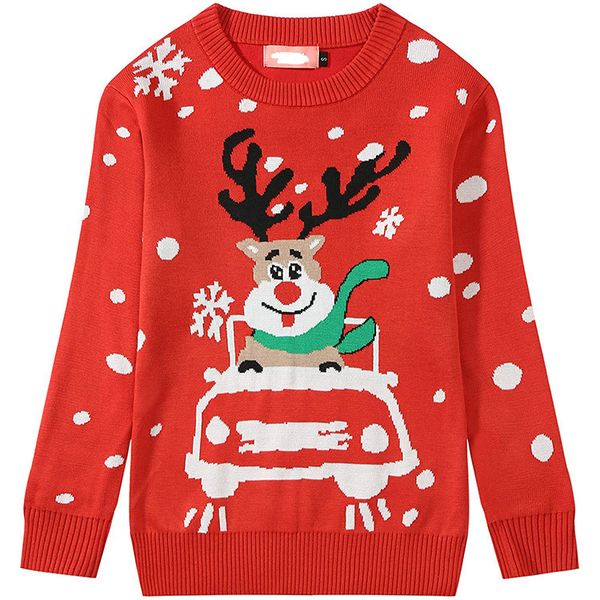 tongxiang industrial chain christmas elk jacquard sweater boys' and girls', White;black
tongxiang industrial chain christmas elk jacquard sweater boys' and girls', White;black