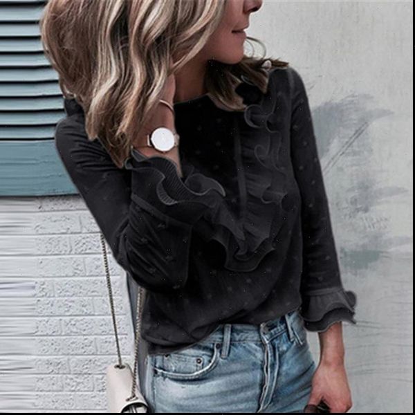 womens boho beach ruffle polka dot black blouses elegant drop shipping good quality, White
womens boho beach ruffle polka dot black blouses elegant drop shipping good quality, White