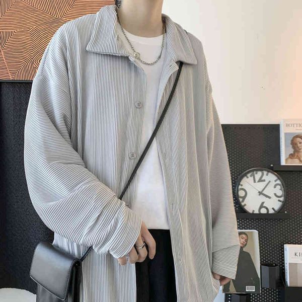 men's casual shirts pleated fashion multicolor japanese streetwear korean loose long-sleeved s dress 37h3, White;black
men's casual shirts pleated fashion multicolor japanese streetwear korean loose long-sleeved s dress 37h3, White;black