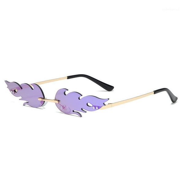 luxury fashion fire flame sunglasses women rimless wave sun glasses metal shades for vintage mirror eyewear uv400, White;black
luxury fashion fire flame sunglasses women rimless wave sun glasses metal shades for vintage mirror eyewear uv400, White;black