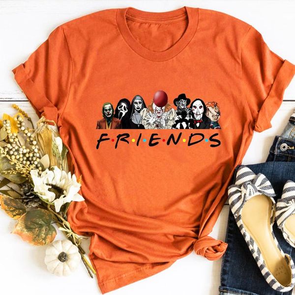 women's t-shirt halloween vintage aesthetic clothes gothic friends t shirt for women horror movie killers tshirt cute, White
women's t-shirt halloween vintage aesthetic clothes gothic friends t shirt for women horror movie killers tshirt cute, White