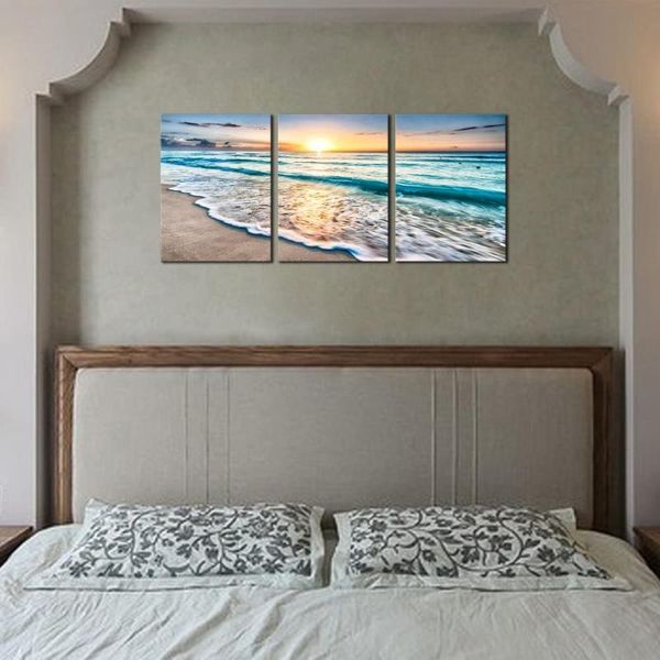 paintings blue beach sunrise white waves modern 3 canvas seascapes that can decorate home or office walls
paintings blue beach sunrise white waves modern 3 canvas seascapes that can decorate home or office walls