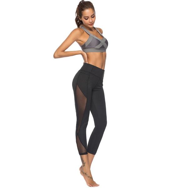 new solid trousers tight yoga bottom women mesh leggings sports running gym cropped trousers full length active pants #t2g, White;red
new solid trousers tight yoga bottom women mesh leggings sports running gym cropped trousers full length active pants #t2g, White;red