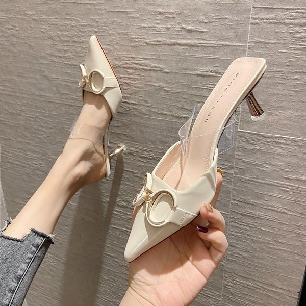 dress shoes 68301 net red half slippers bag head cool drag high heel women fashion fine tip 2021 model, Black
dress shoes 68301 net red half slippers bag head cool drag high heel women fashion fine tip 2021 model, Black