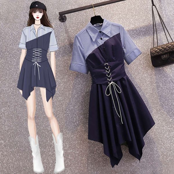 large size women's clothing summer 2021 new fat mm french platycodon skirt shows thin cover belly design a-line dress, Black;gray
large size women's clothing summer 2021 new fat mm french platycodon skirt shows thin cover belly design a-line dress, Black;gray