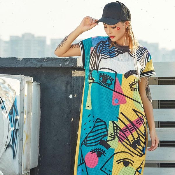 holes t shirt dress women plus size summer long print dresses japan colour block irregular hem loose casual for sport daily, Black;gray
holes t shirt dress women plus size summer long print dresses japan colour block irregular hem loose casual for sport daily, Black;gray