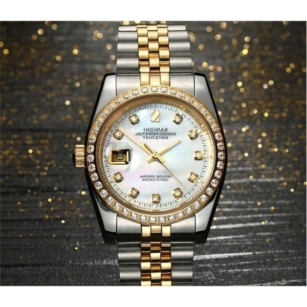 37mm sangdo business automatic self-wind movement mechanical watches men's watch 036a, Slivery;brown
37mm sangdo business automatic self-wind movement mechanical watches men's watch 036a, Slivery;brown