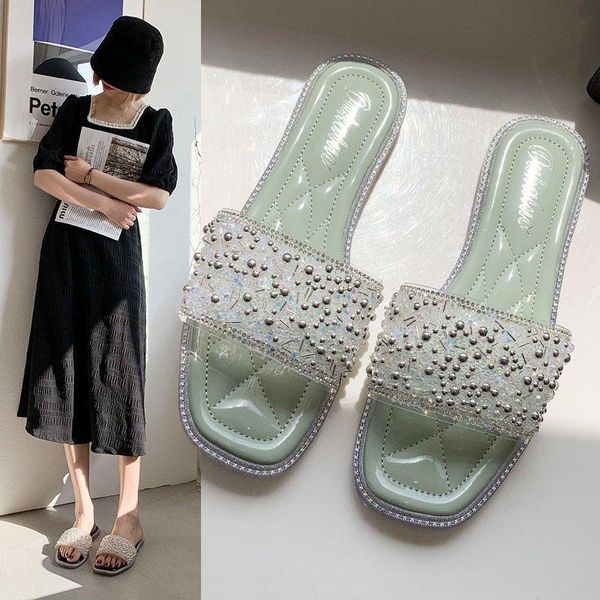 slippers rhinestone female summer wear students korean flat sandals and net celebrity flip flops, Black
slippers rhinestone female summer wear students korean flat sandals and net celebrity flip flops, Black