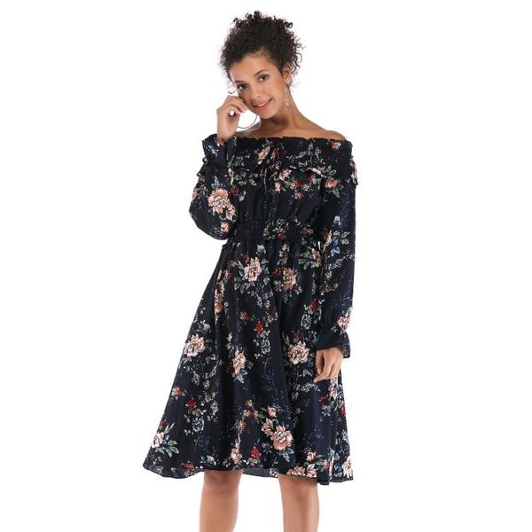 casual dresses yyfs 2021 women's vintage dress off shoulder floral print chiffon boho style party beach vestidos de fiesta, Black;gray
casual dresses yyfs 2021 women's vintage dress off shoulder floral print chiffon boho style party beach vestidos de fiesta, Black;gray