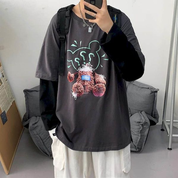 hong kong style in the fashions of long sleeves korean male student fake cute t-shirt two pieces tide mark loose guard wild clothes kr1j, White;black
hong kong style in the fashions of long sleeves korean male student fake cute t-shirt two pieces tide mark loose guard wild clothes kr1j, White;black