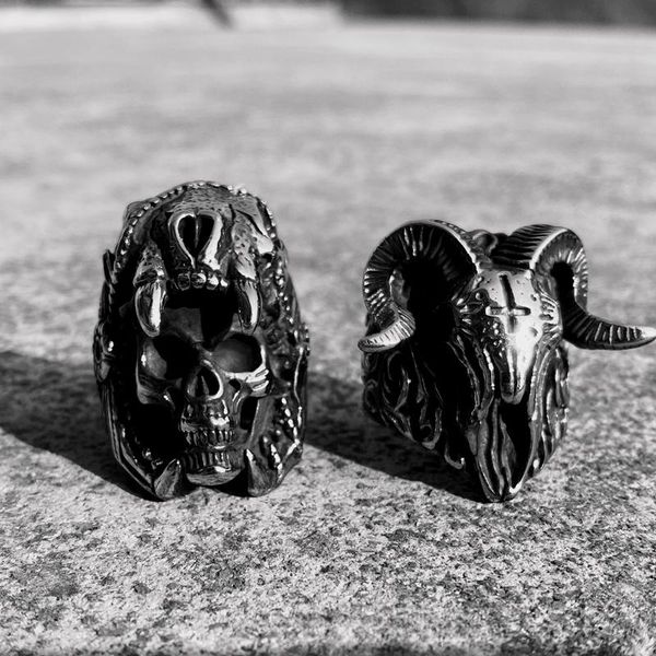 cluster rings cool mens boys steel biker vintage jaguar warrior skull punk jewelry gift for him gothic men's ring, Golden;silver
cluster rings cool mens boys steel biker vintage jaguar warrior skull punk jewelry gift for him gothic men's ring, Golden;silver