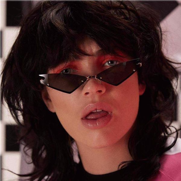 sunglasses longkeeper cool triangle women men vintage rimless glasses small cat eye sun uv400, White;black
sunglasses longkeeper cool triangle women men vintage rimless glasses small cat eye sun uv400, White;black